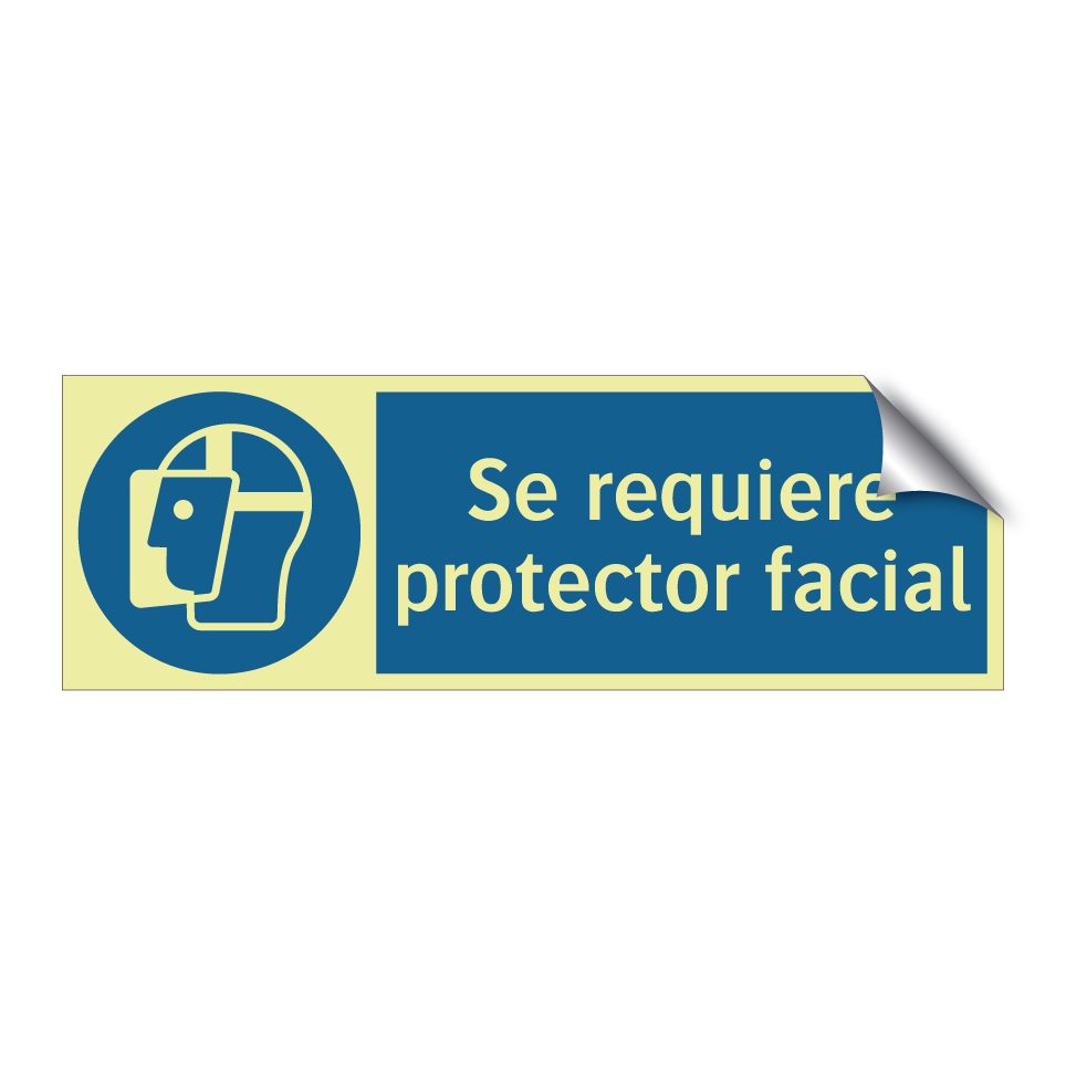 Se requiere protector facial