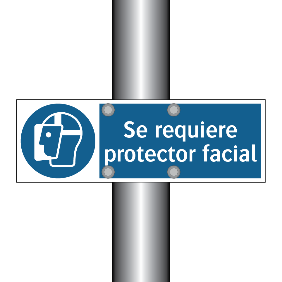 Se requiere protector facial