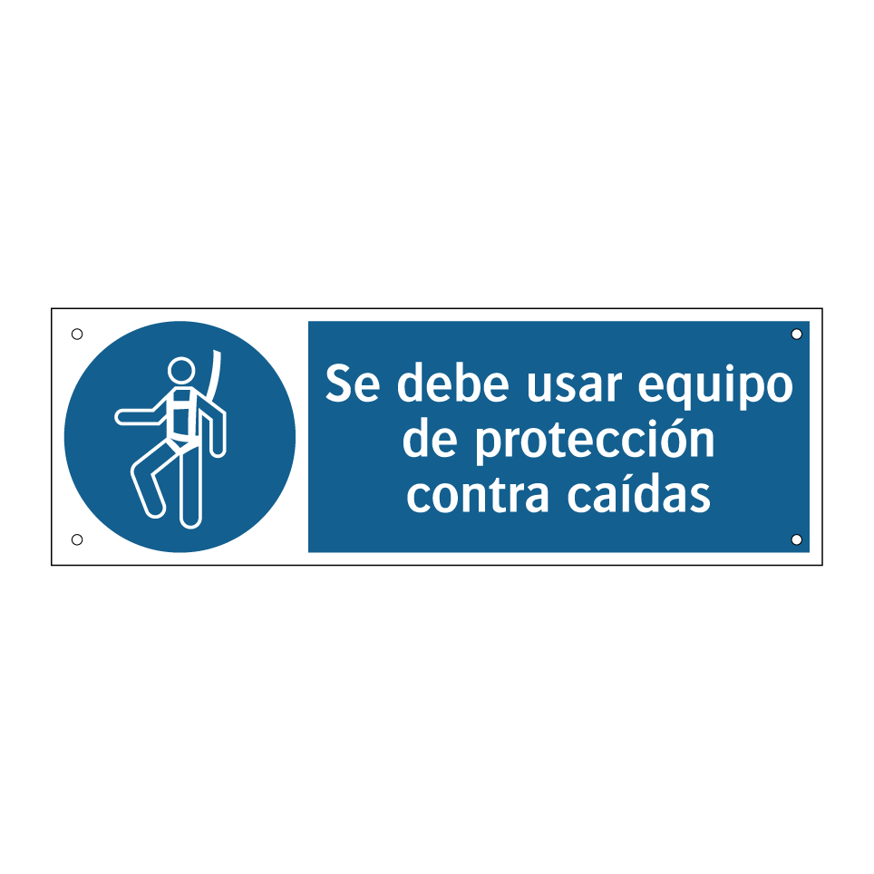 Se debe usar equipo de protección contra caídas