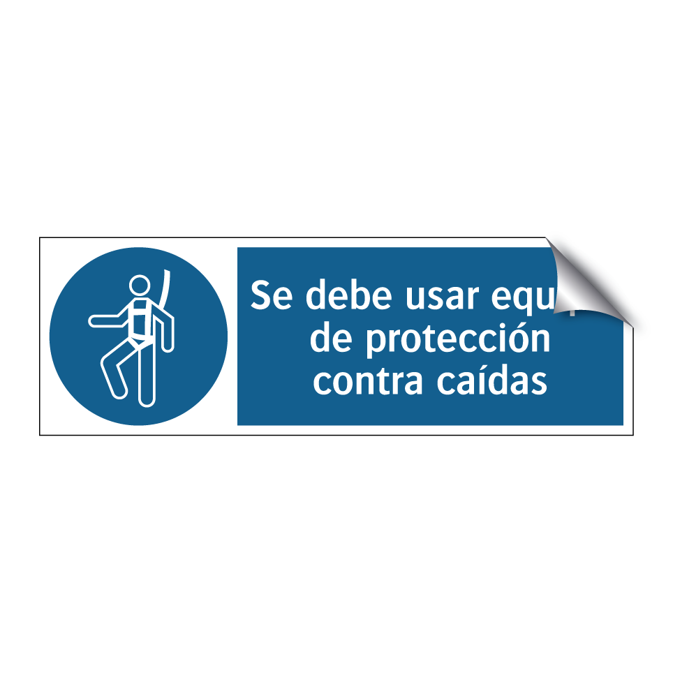 Se debe usar equipo de protección contra caídas
