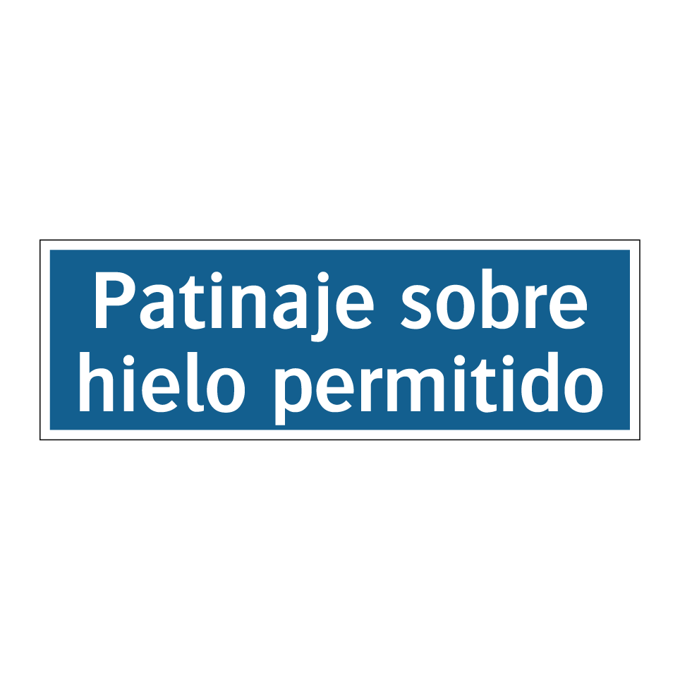 Patinaje sobre hielo permitido