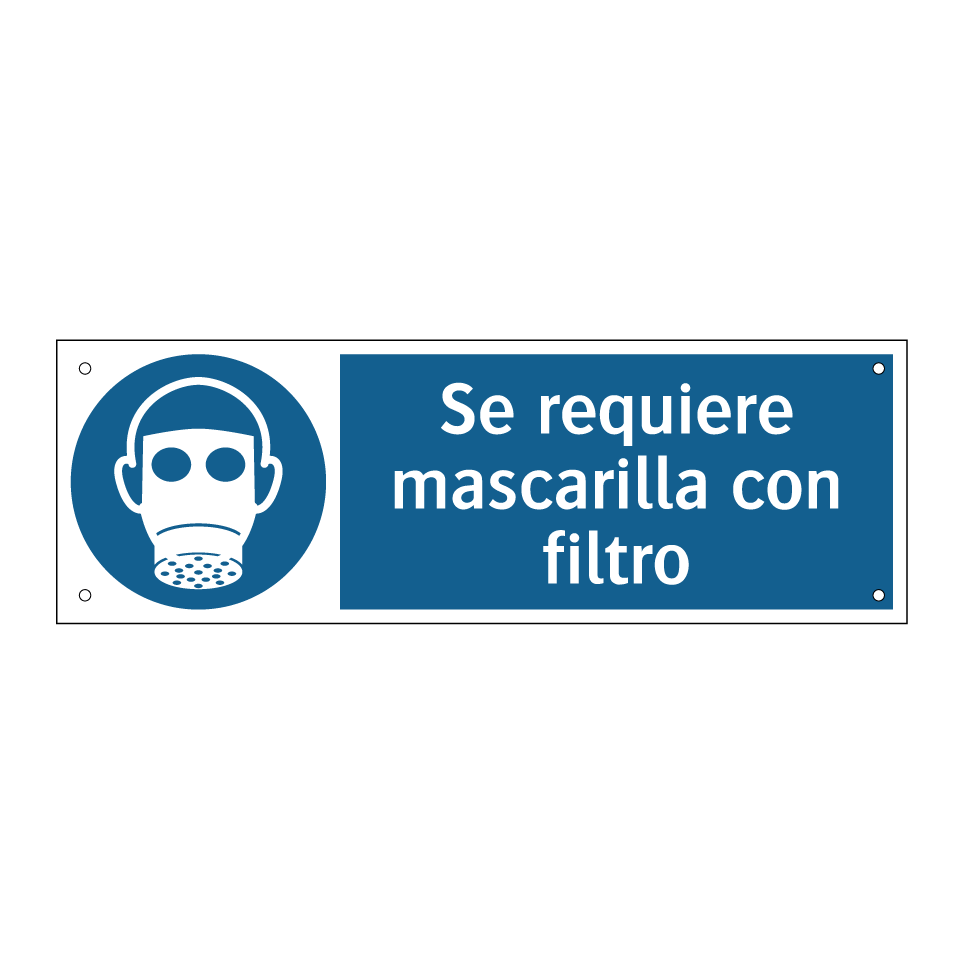 Se requiere mascarilla con filtro