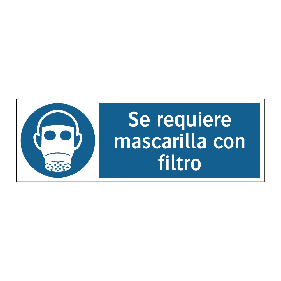 Se requiere mascarilla con filtro