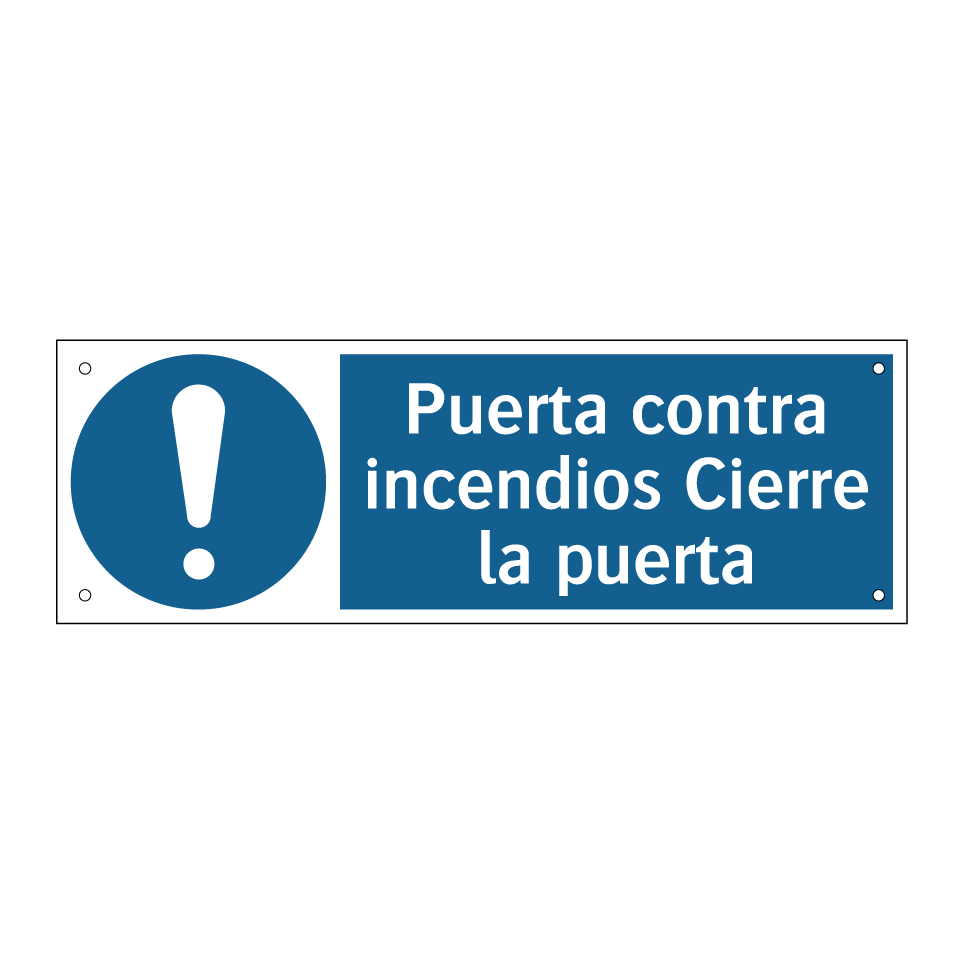 Puerta contra incendios Cierre la puerta