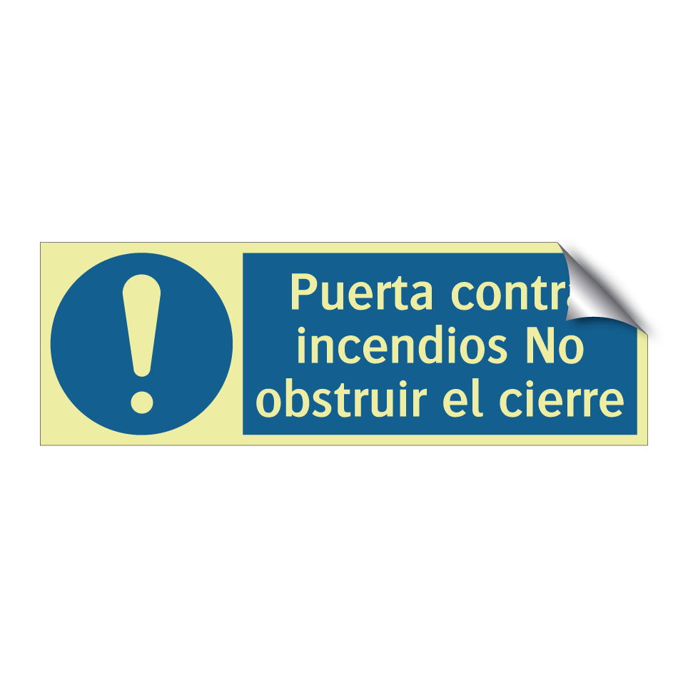 Puerta contra incendios No obstruir el cierre