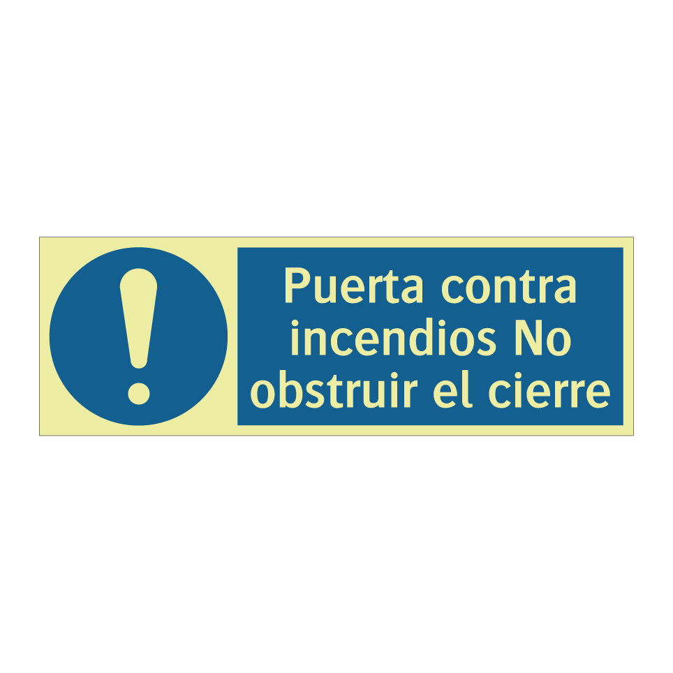 Puerta contra incendios No obstruir el cierre