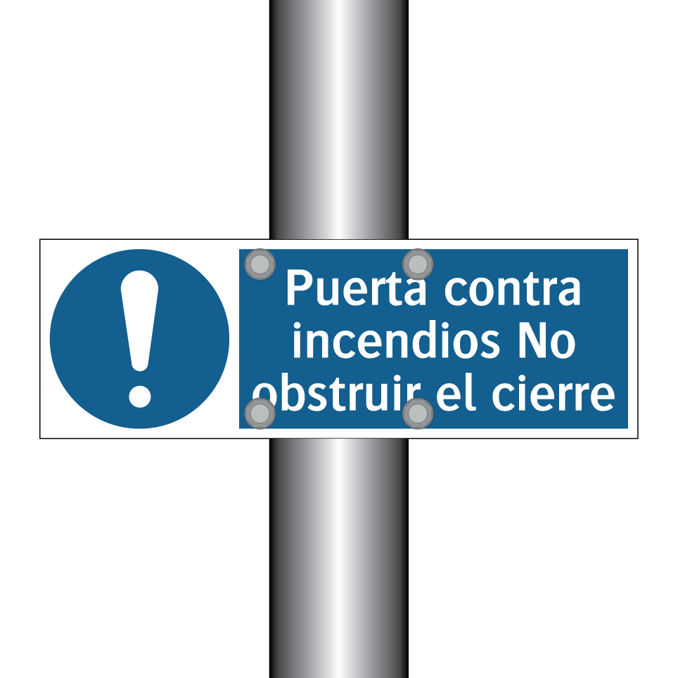 Puerta contra incendios No obstruir el cierre