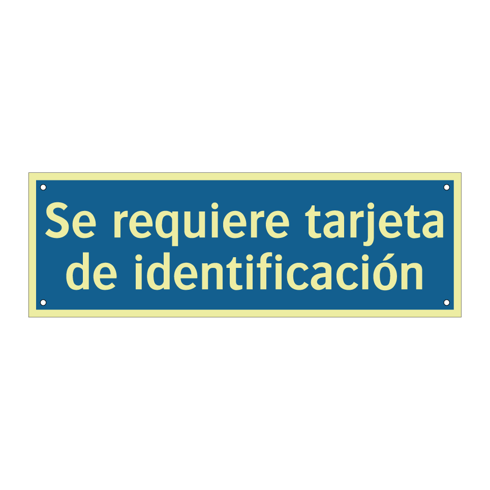 Se requiere tarjeta de identificación