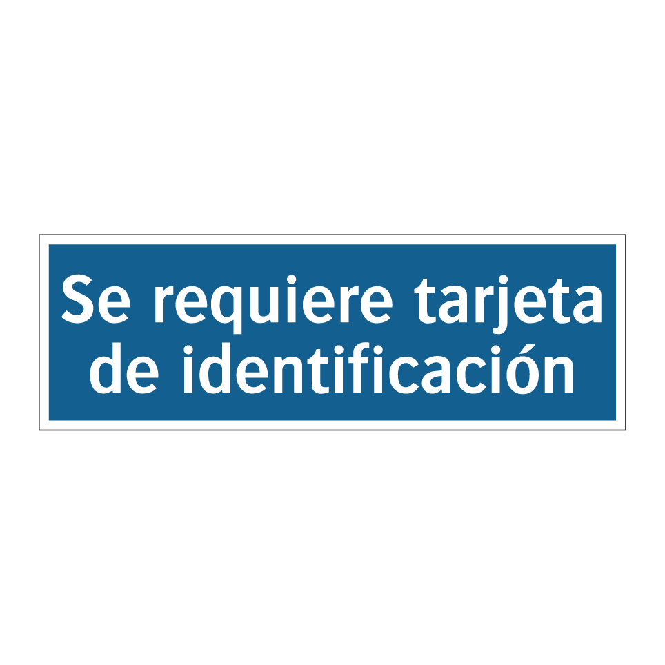 Se requiere tarjeta de identificación