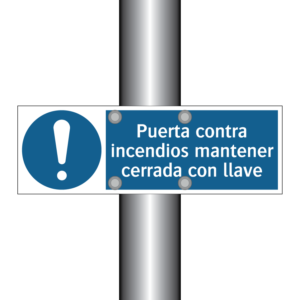 Puerta contra incendios mantener cerrada con llave
