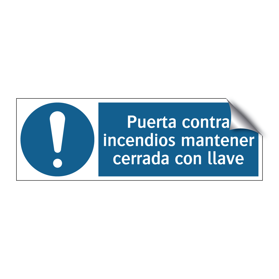 Puerta contra incendios mantener cerrada con llave