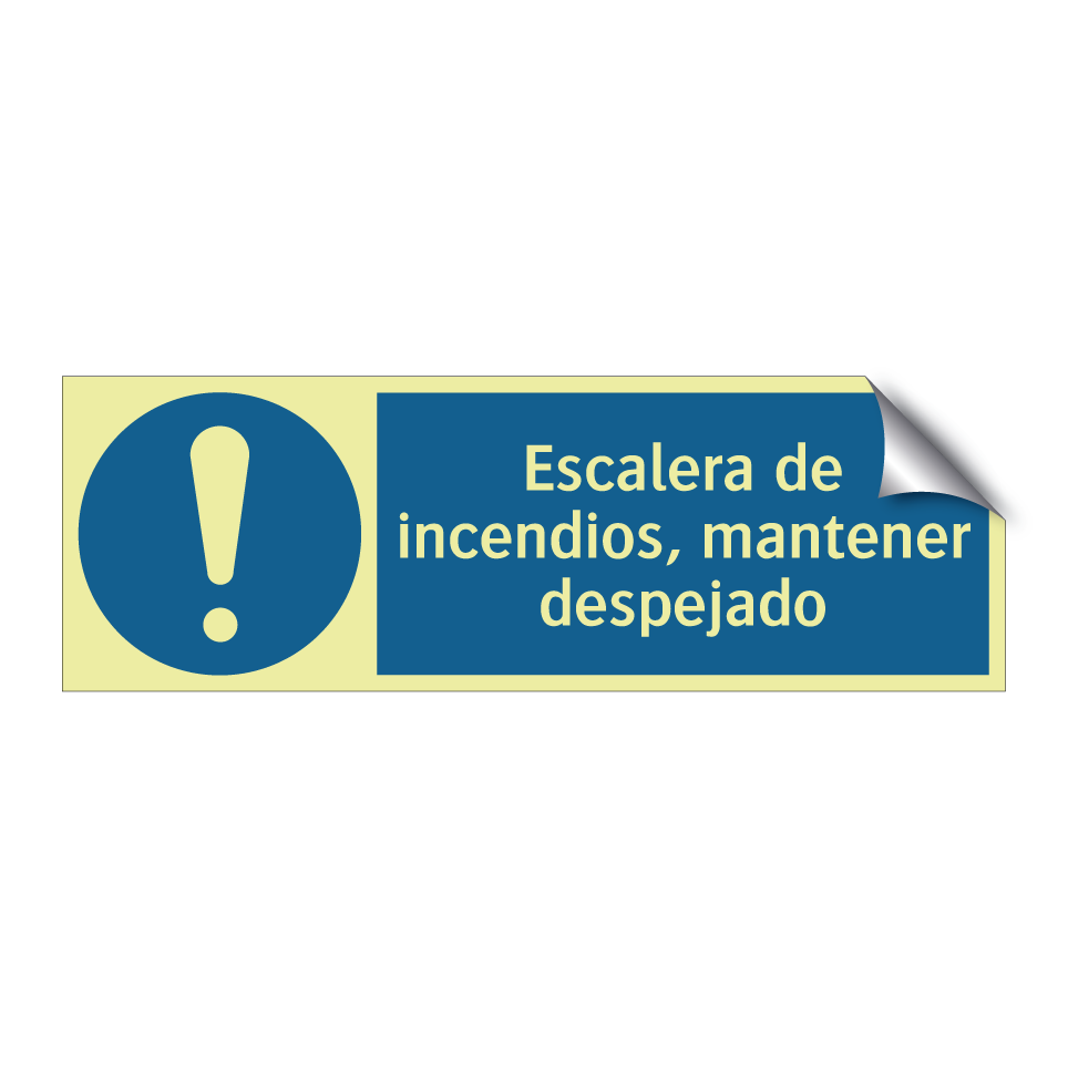 Escalera de incendios, mantener despejado
