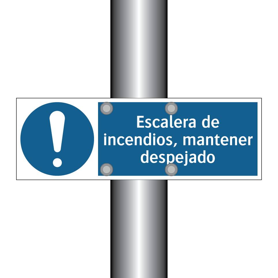 Escalera de incendios, mantener despejado