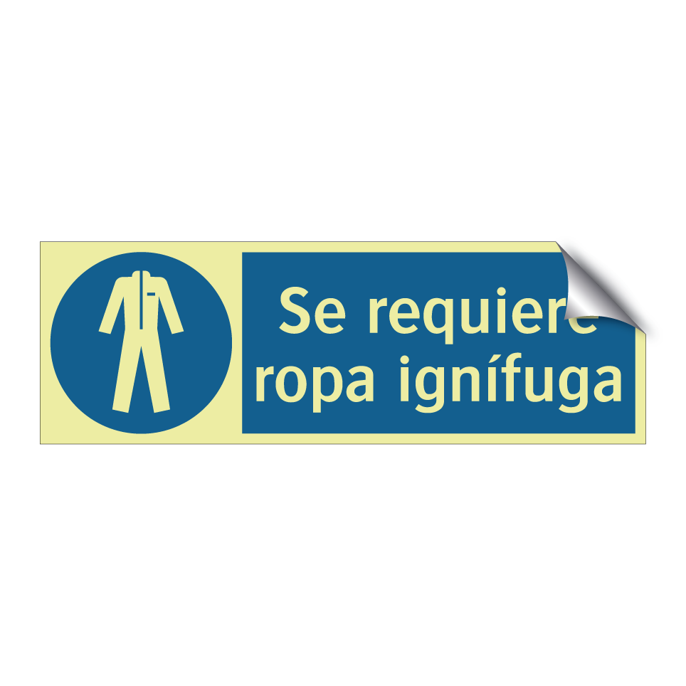 Se requiere ropa ignífuga