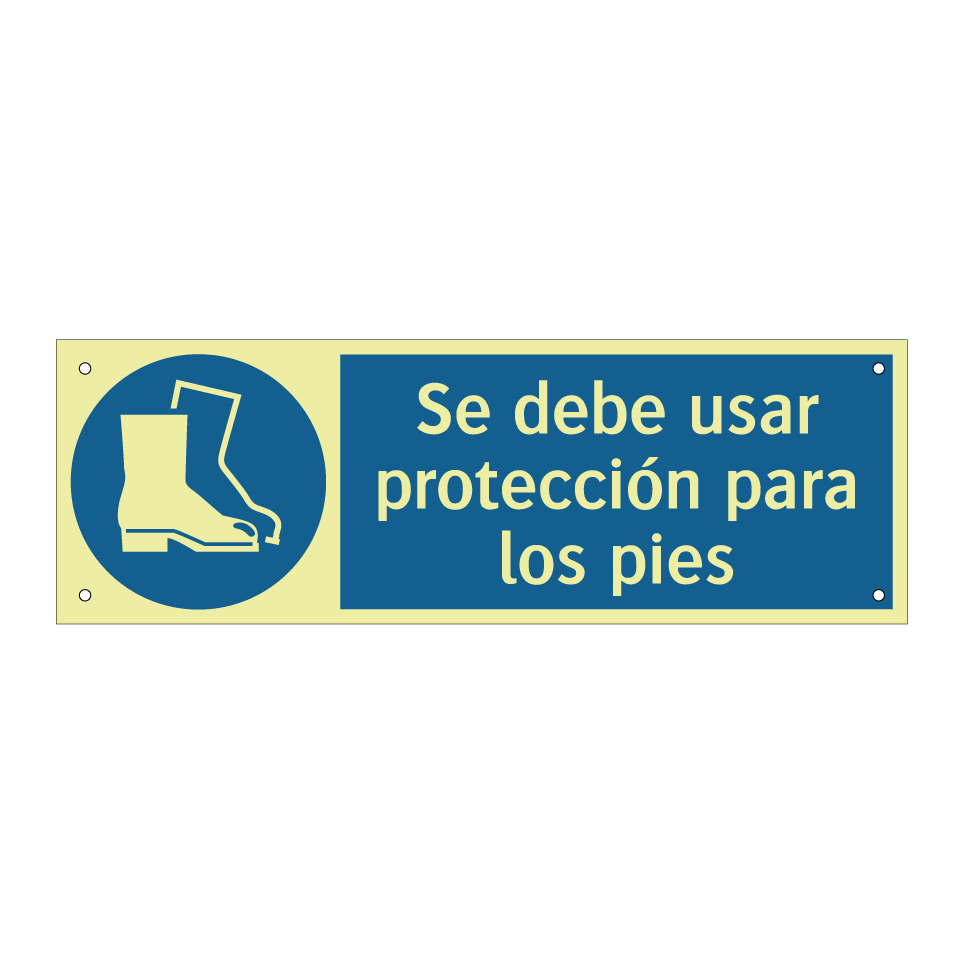 Se debe usar protección para los pies