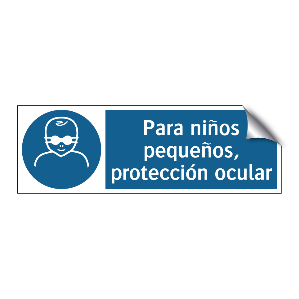 Para niños pequeños, protección ocular