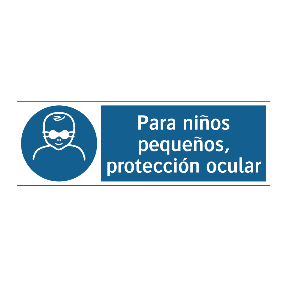 Para niños pequeños, protección ocular