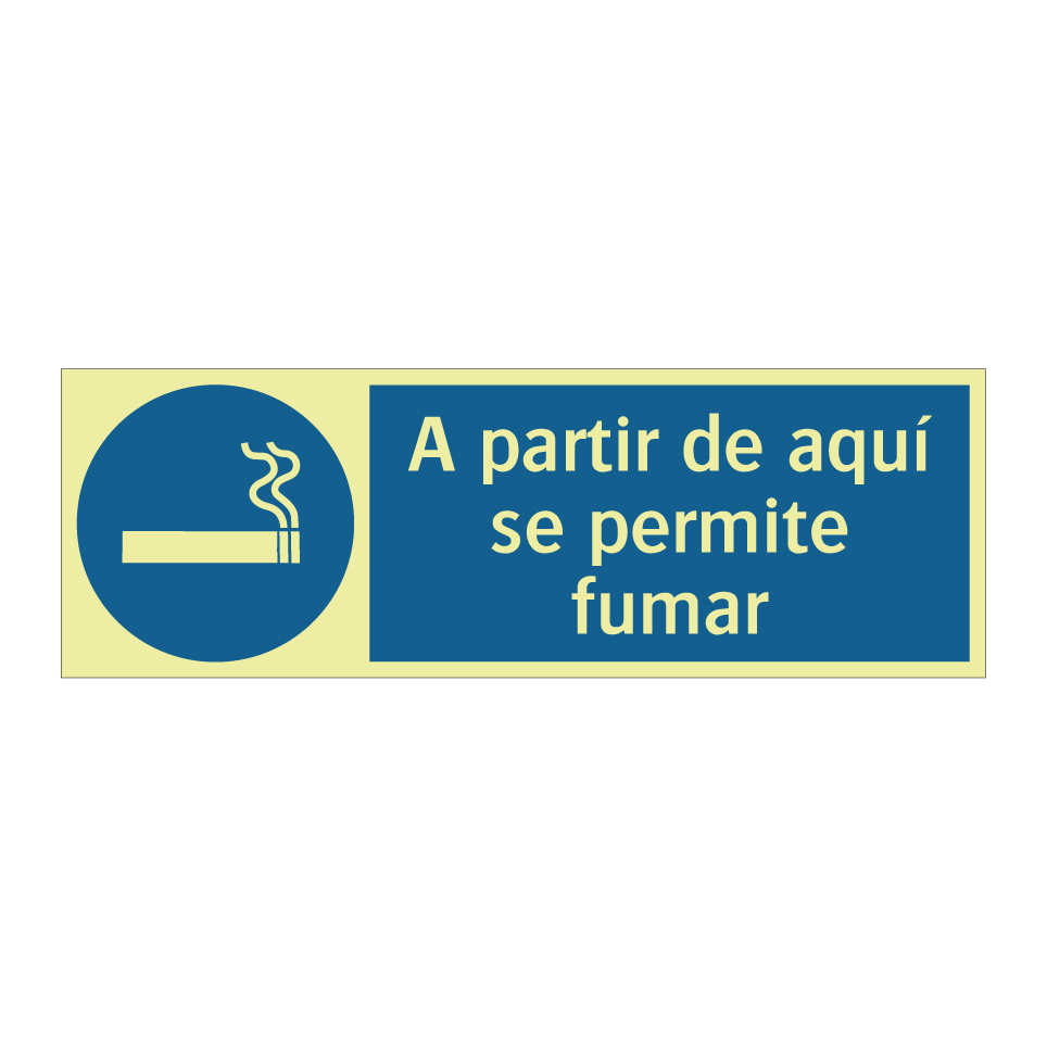A partir de aquí se permite fumar