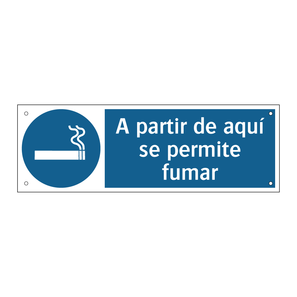 A partir de aquí se permite fumar