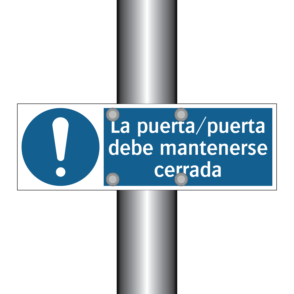La puerta/puerta debe mantenerse cerrada