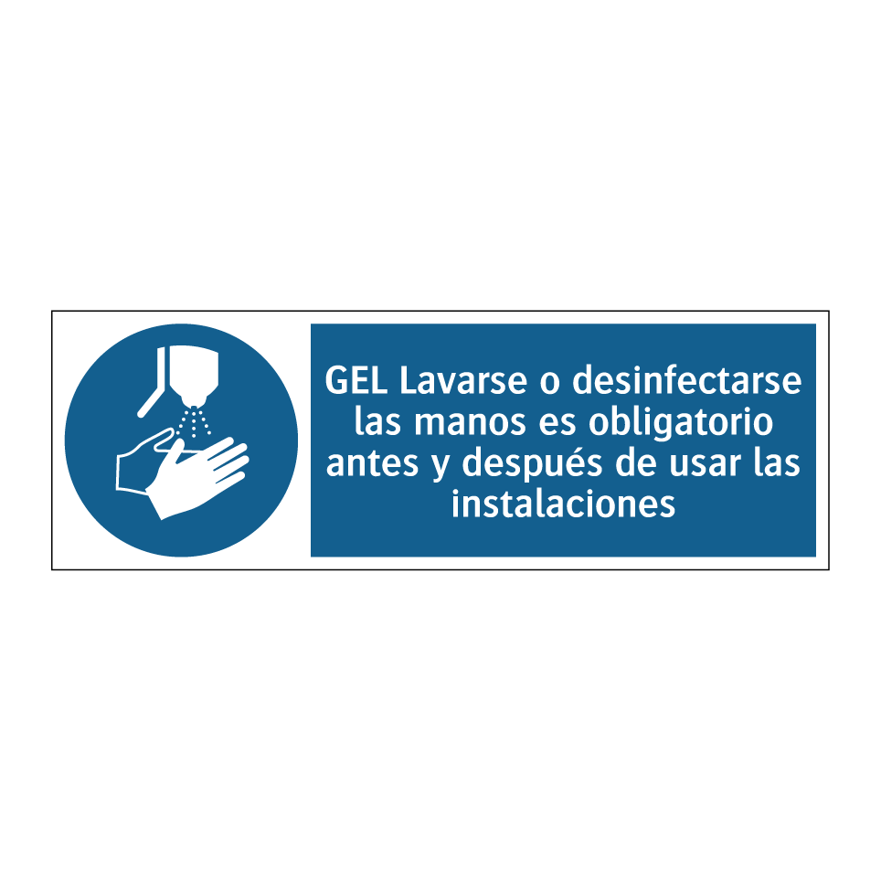 GEL Lavarse o desinfectarse las manos es obligatorio antes y después de usar las instalaciones