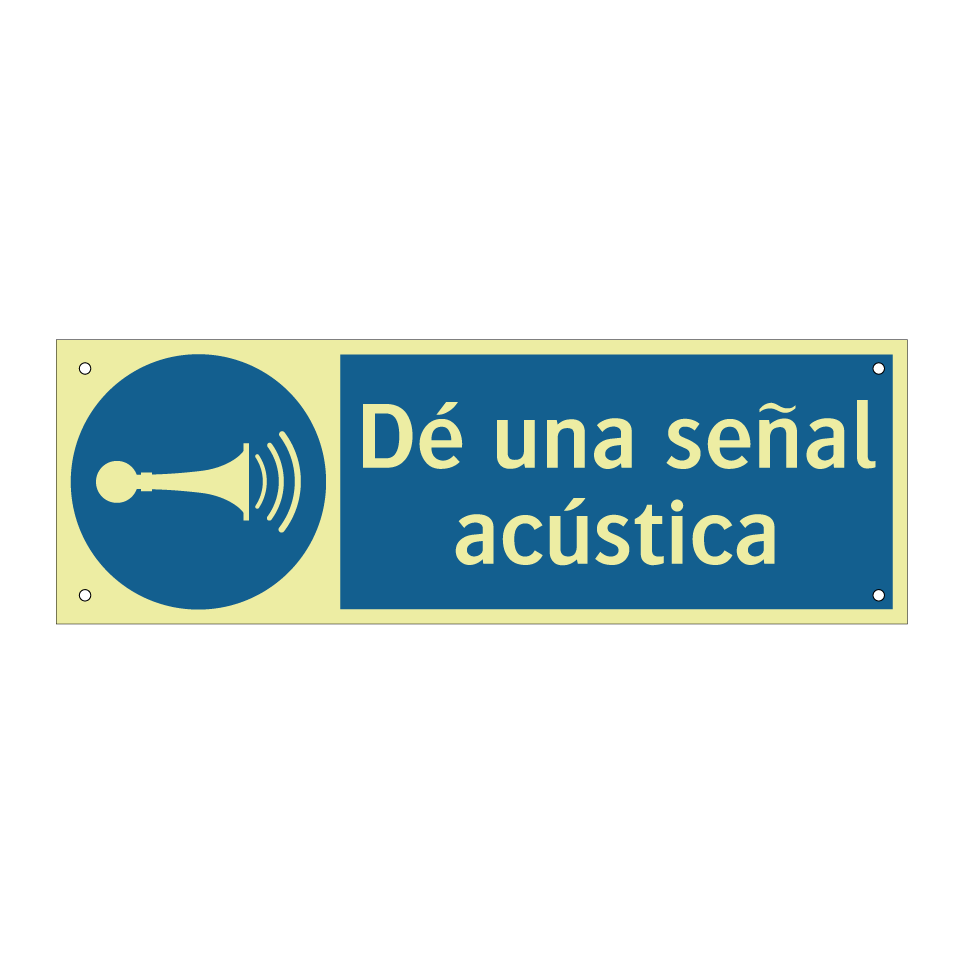 Dé una señal acústica