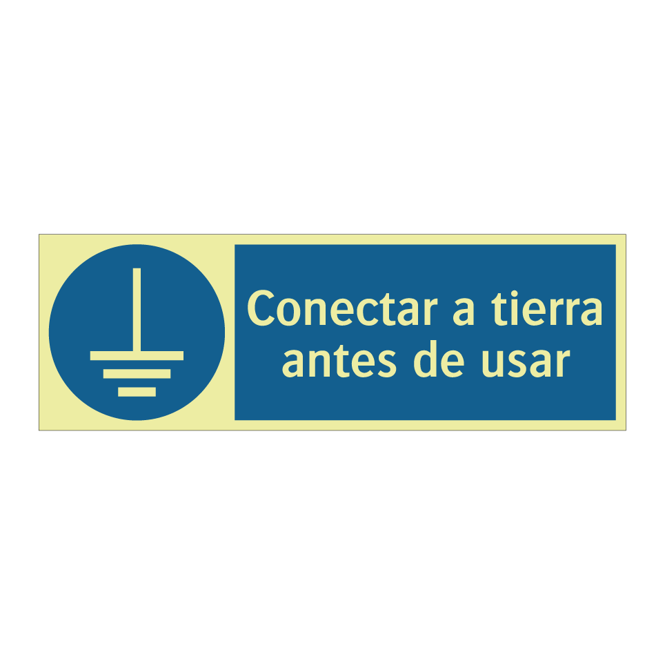 Conectar a tierra antes de usar
