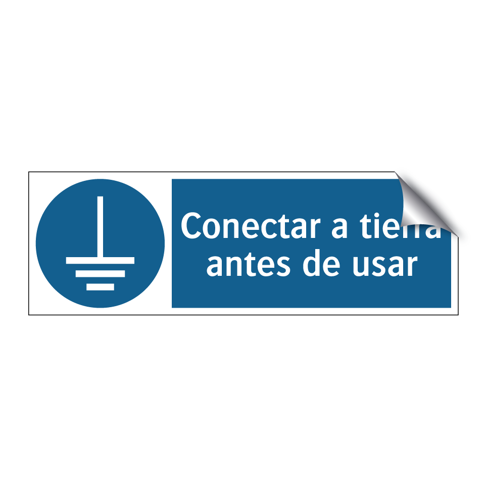 Conectar a tierra antes de usar