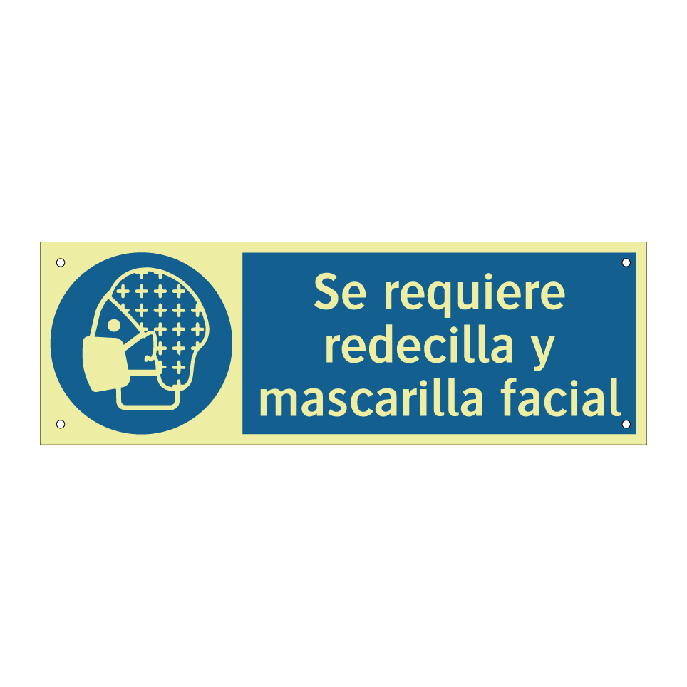 Se requiere redecilla y mascarilla facial