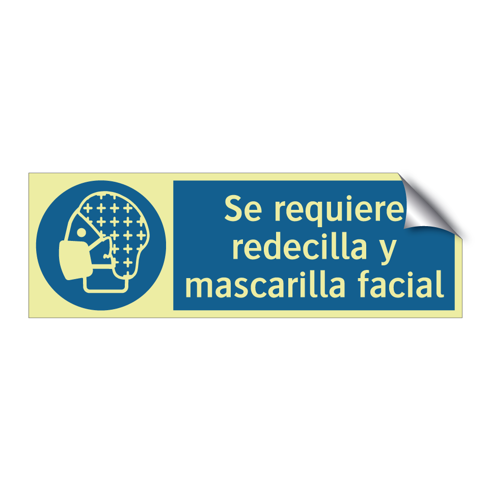 Se requiere redecilla y mascarilla facial