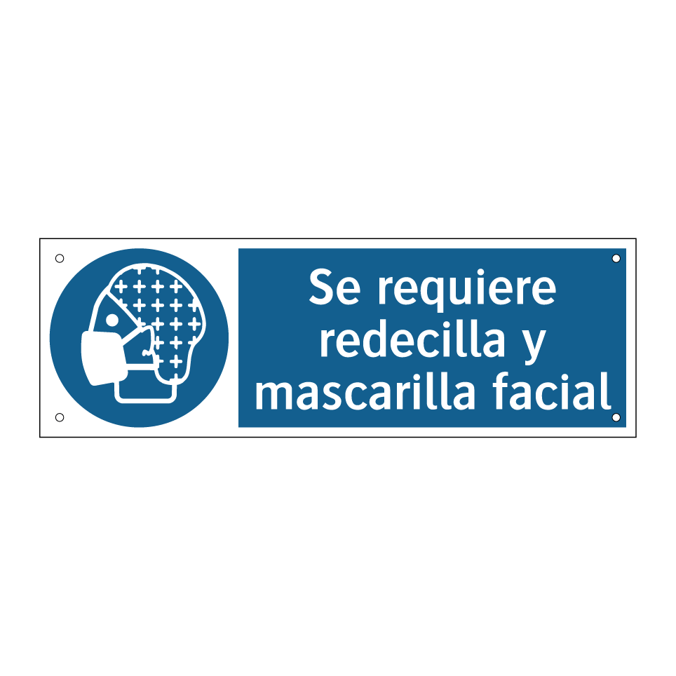 Se requiere redecilla y mascarilla facial