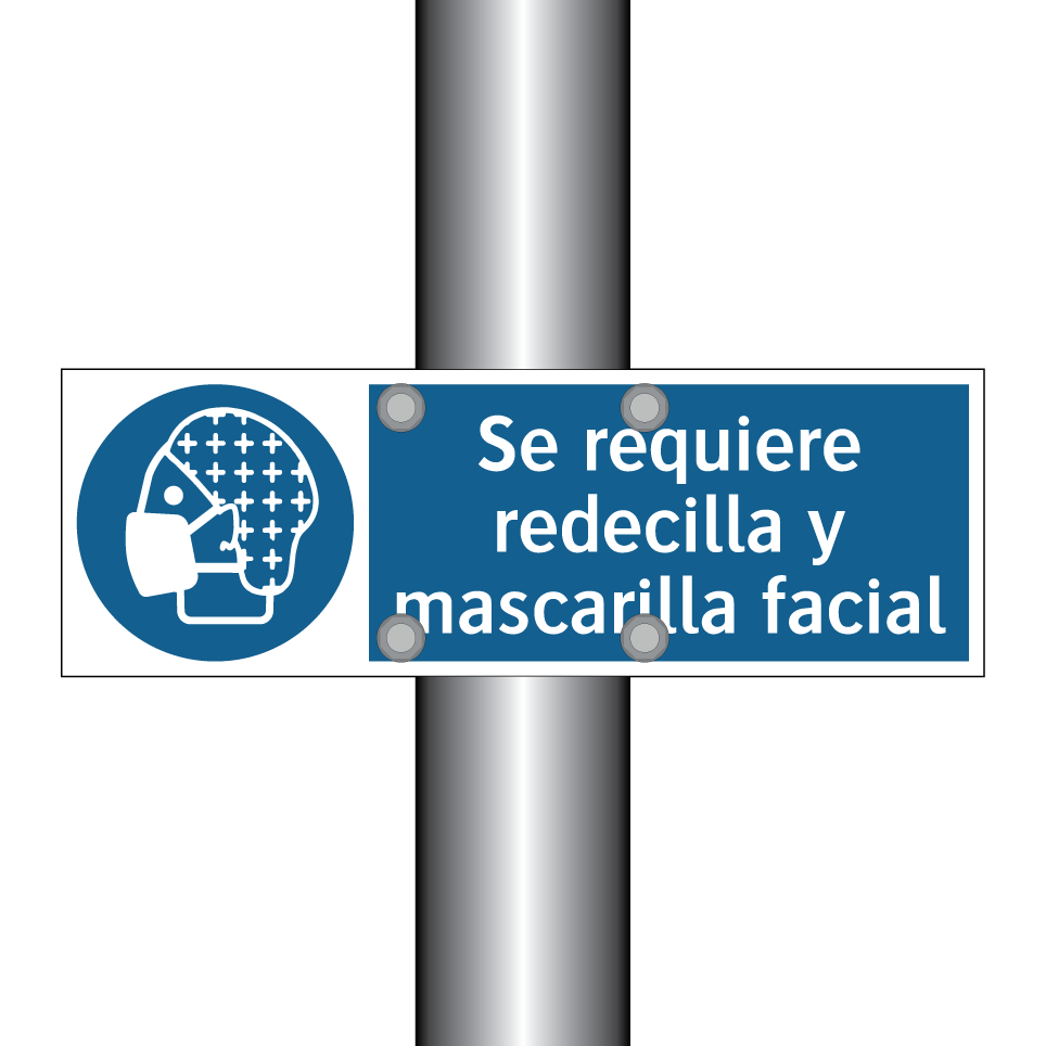 Se requiere redecilla y mascarilla facial