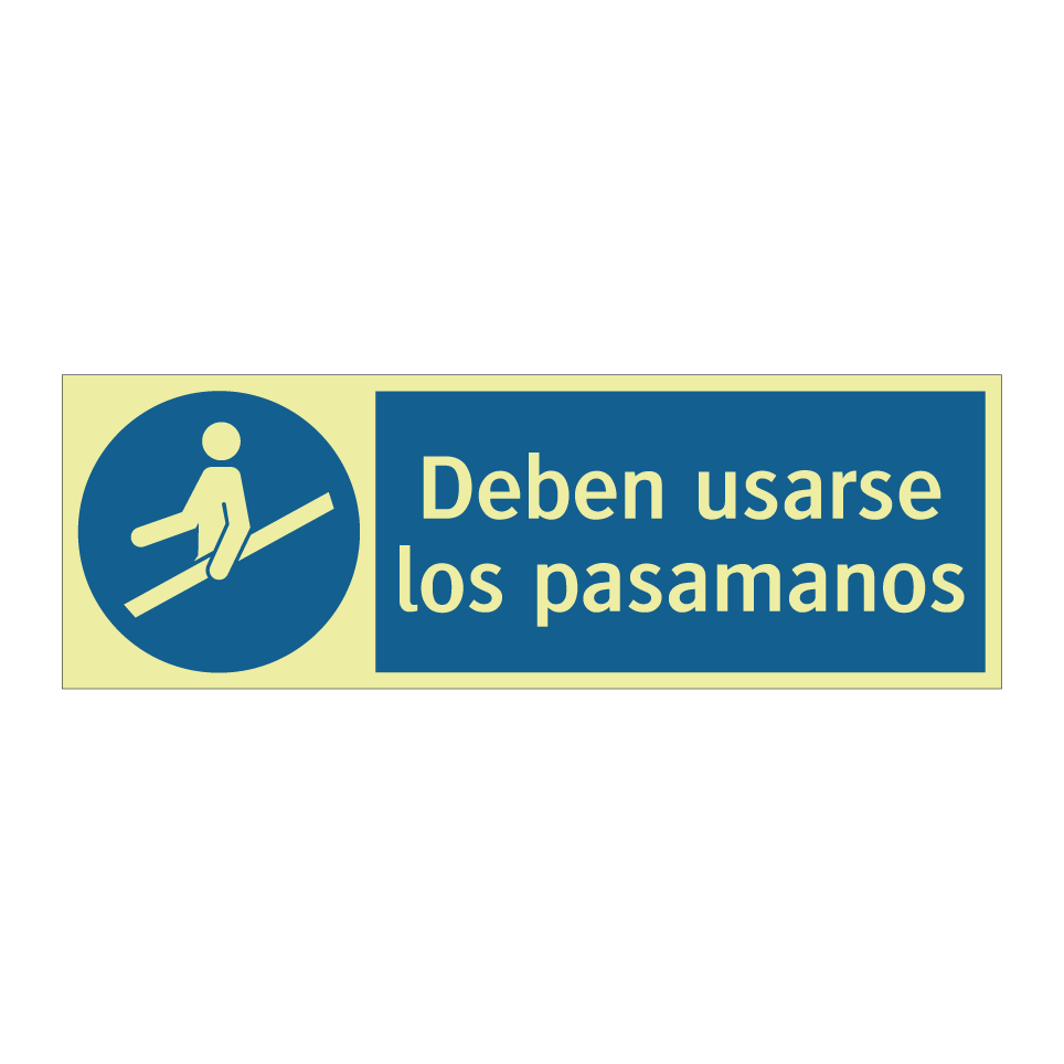 Deben usarse los pasamanos