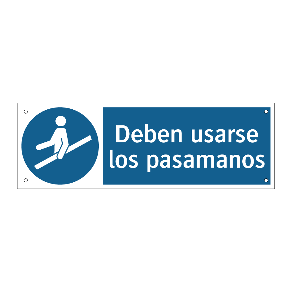 Deben usarse los pasamanos