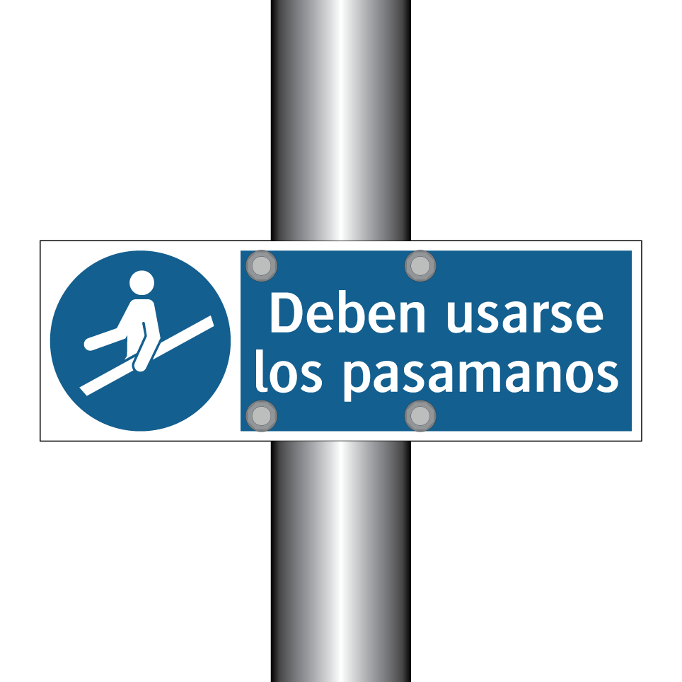 Deben usarse los pasamanos