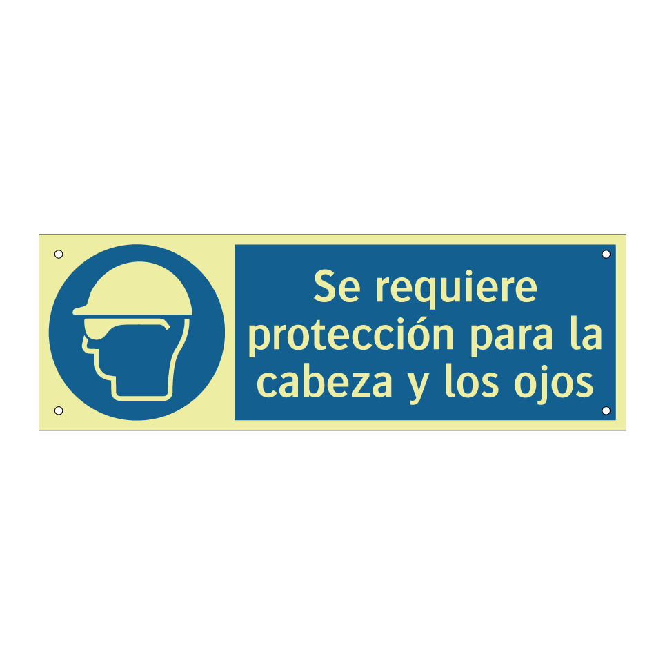 Se requiere protección para la cabeza y los ojos
