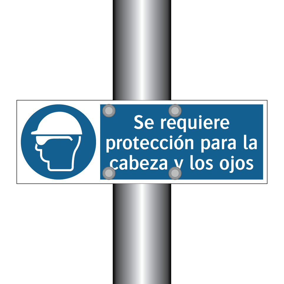 Se requiere protección para la cabeza y los ojos