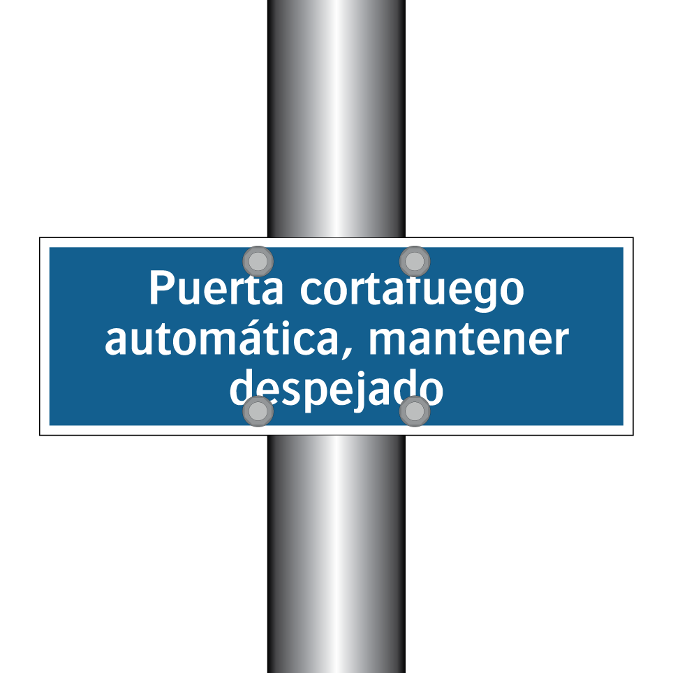 Puerta cortafuego automática, mantener despejado