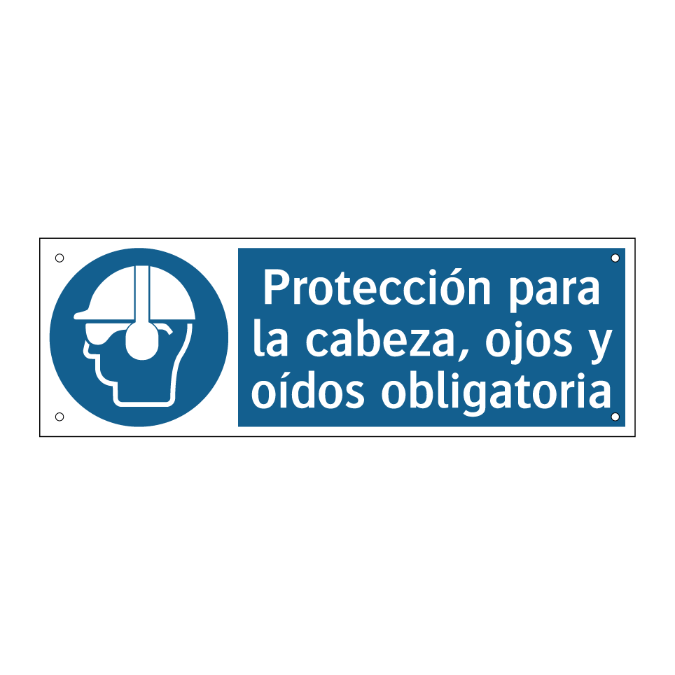 Protección para la cabeza, ojos y oídos obligatoria