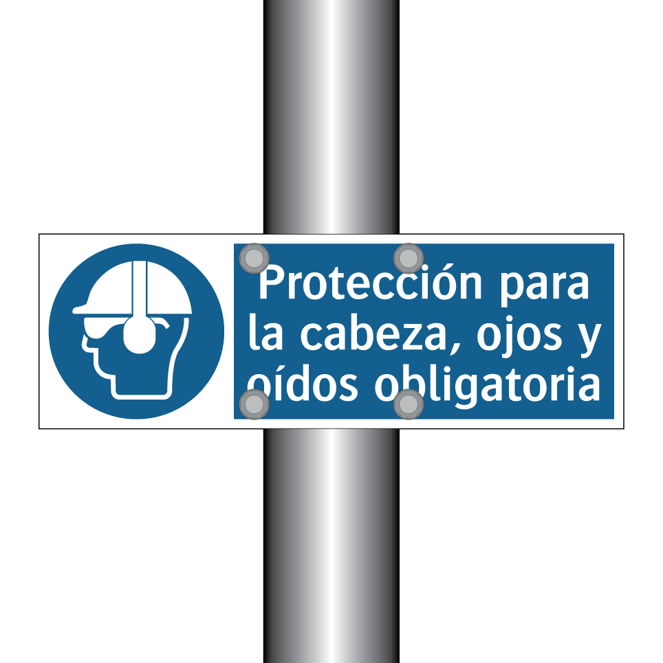 Protección para la cabeza, ojos y oídos obligatoria