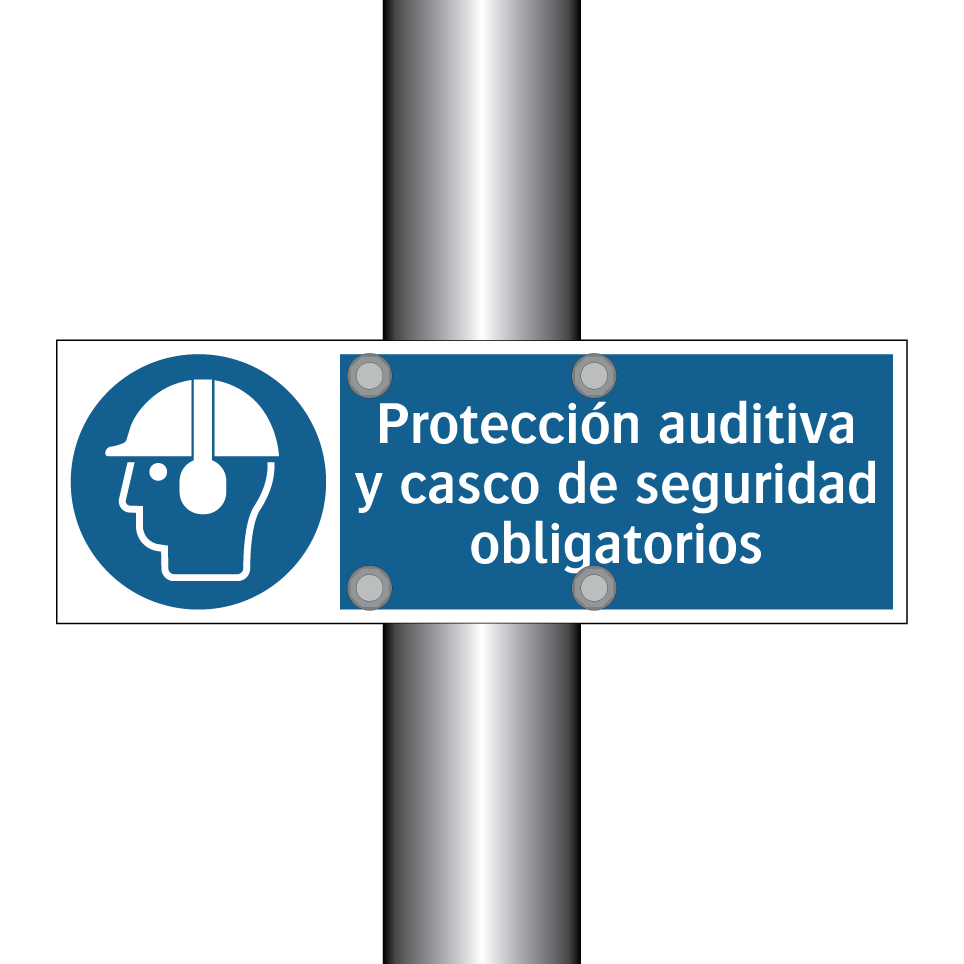 Protección auditiva y casco de seguridad obligatorios