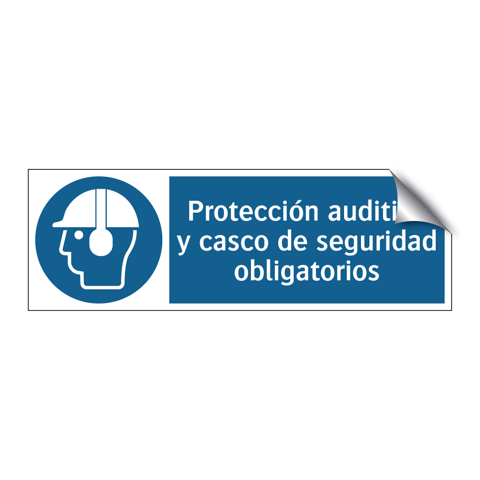 Protección auditiva y casco de seguridad obligatorios