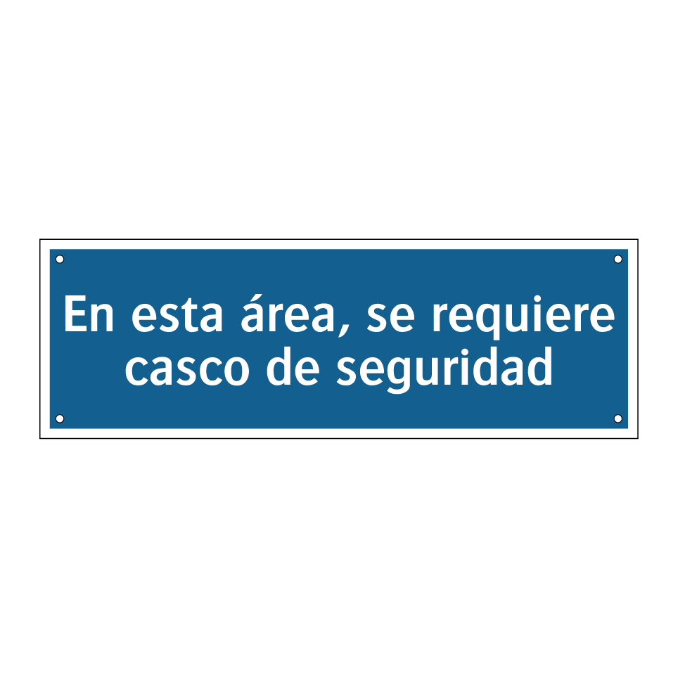 En esta área, se requiere casco de seguridad