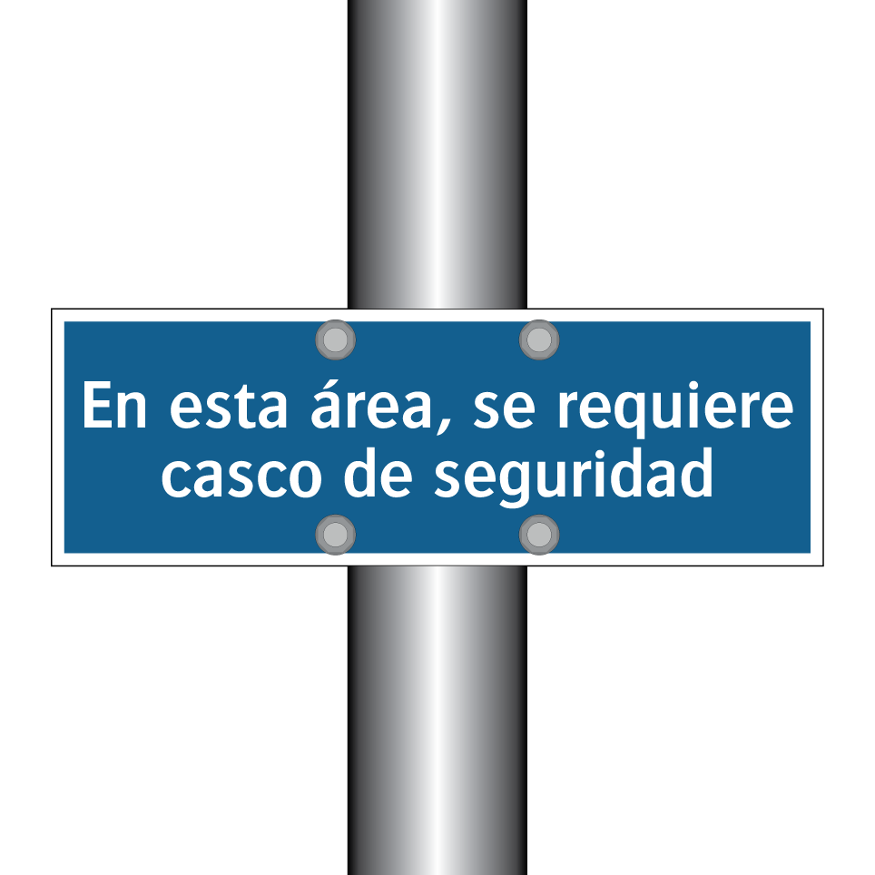 En esta área, se requiere casco de seguridad