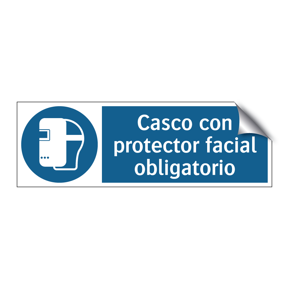 Casco con protector facial obligatorio