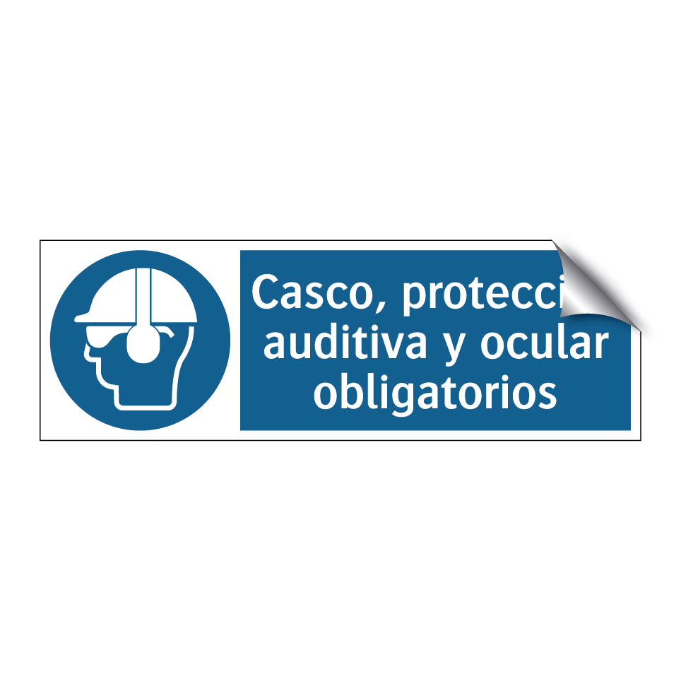 Casco, protección auditiva y ocular obligatorios
