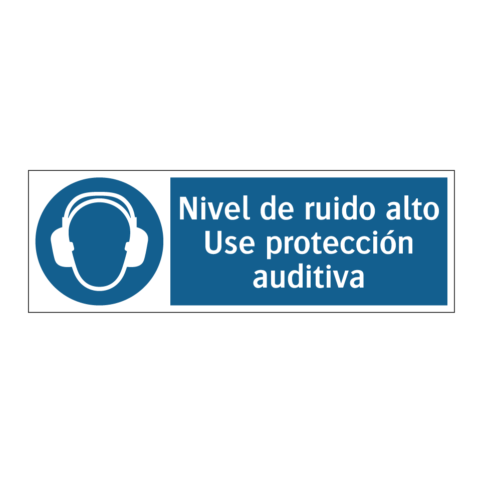 Nivel de ruido alto Use protección auditiva