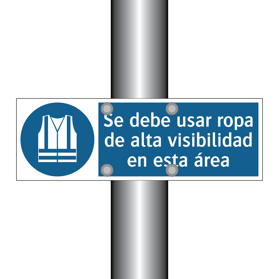 Se debe usar ropa de alta visibilidad en esta área