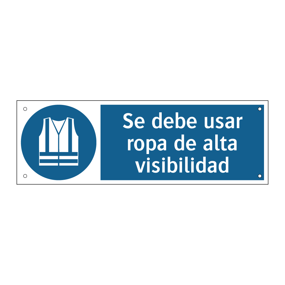 Se debe usar ropa de alta visibilidad