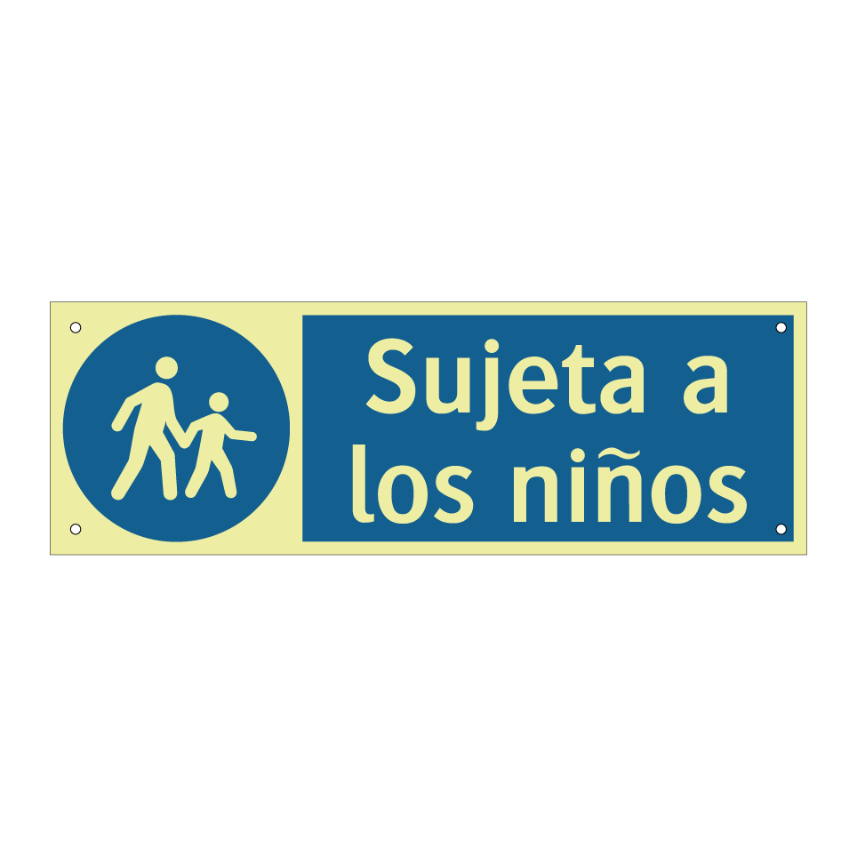 Sujeta a los niños